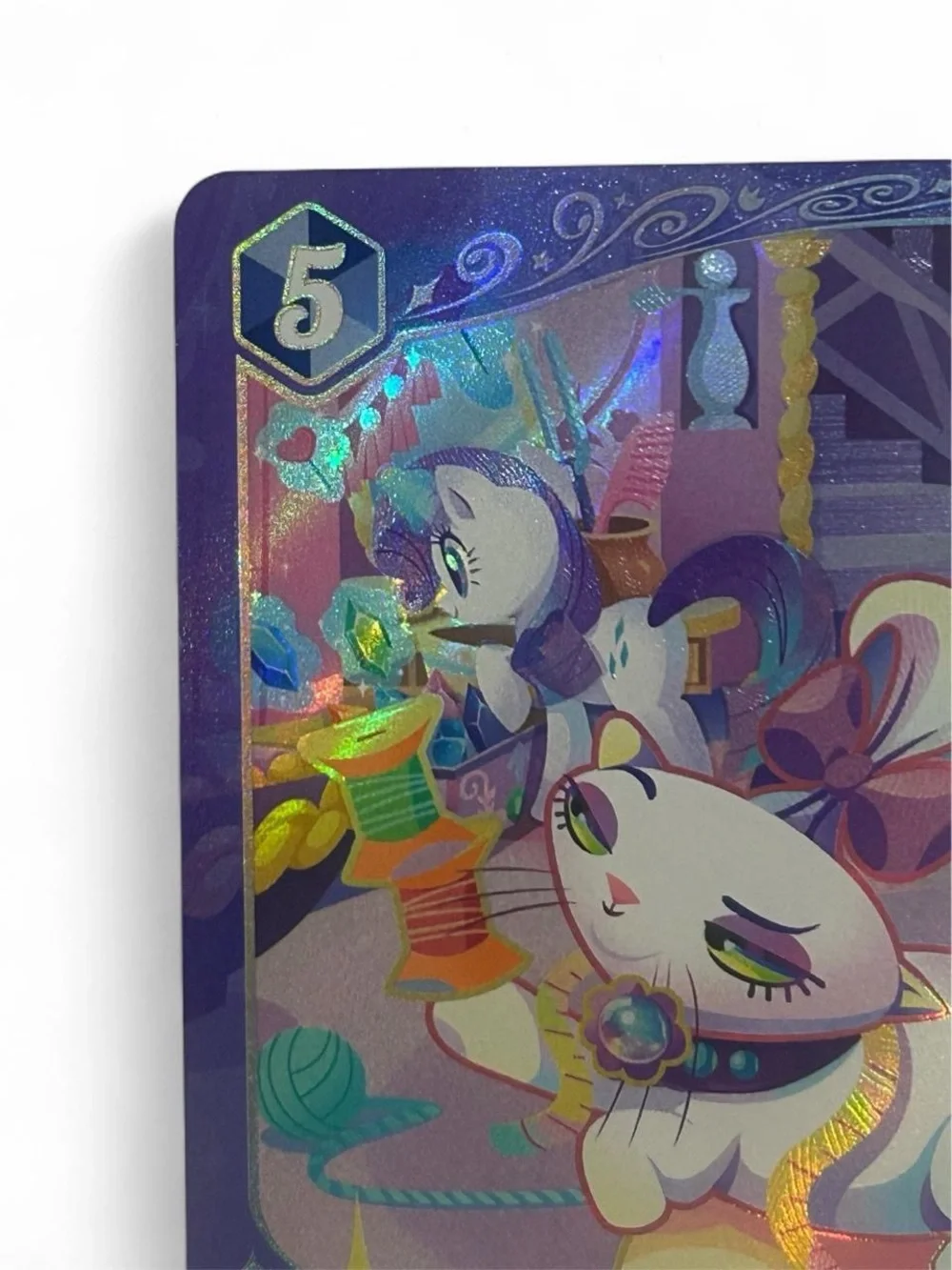 Hasbro Opal Cat Collectible Card - Purple & White Holographic